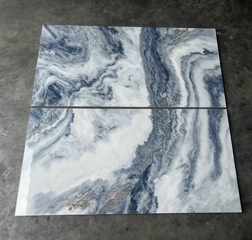 Gạch nhập khẩu Trung Quốc 60x120cm vân đá xanh trắng Hh6015 Gạch nhập khẩu Trung Quốc 60x120cm vân đá xanh trắng Hh6015