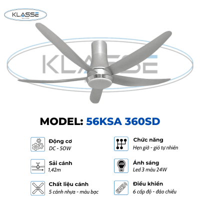 QUẠT TRẦN ĐÈN 56KSA-360SD