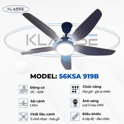 QUẠT TRẦN ĐÈN 56KSA